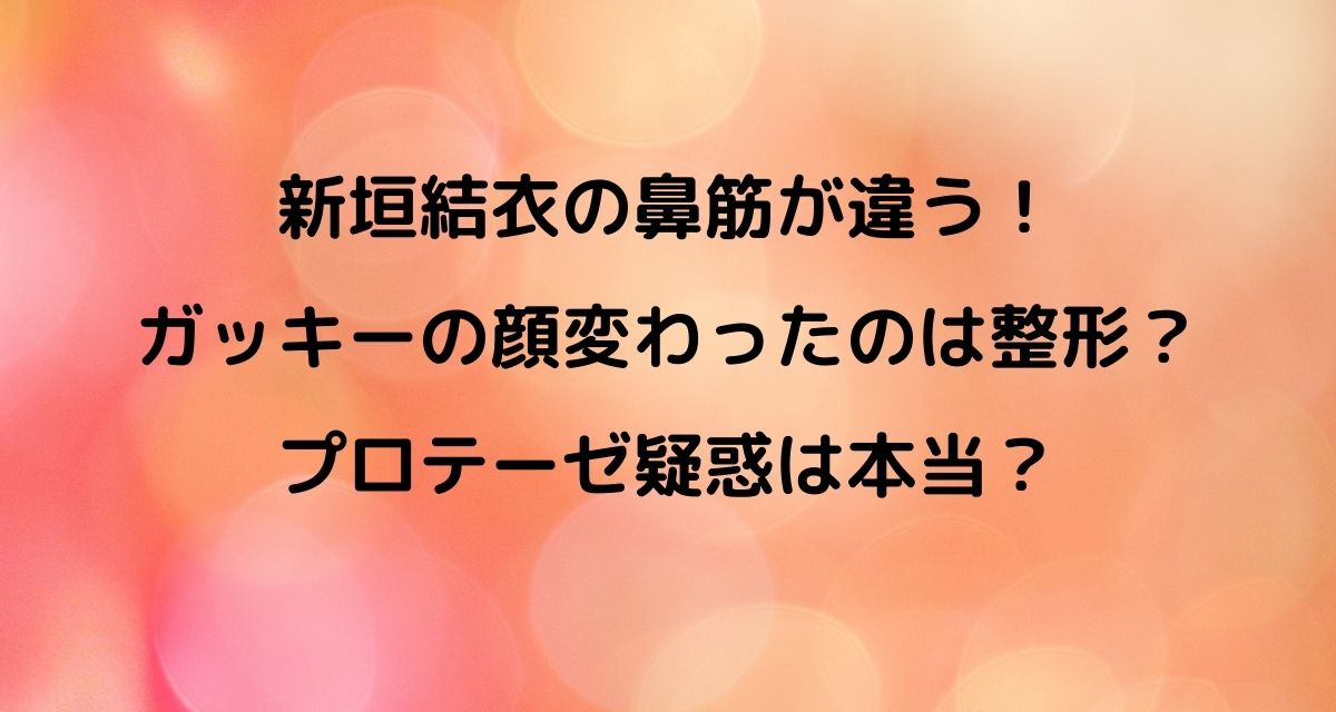 新垣結衣の鼻筋が違う 顔変わったのは整形 プロテーゼ疑惑についても カナコの虹色ブログ